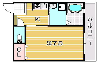 茨木市の賃貸マンション|シャルムOSの間取り